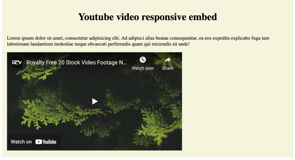 Incrustar videos de YouTube responsivos ejemplo